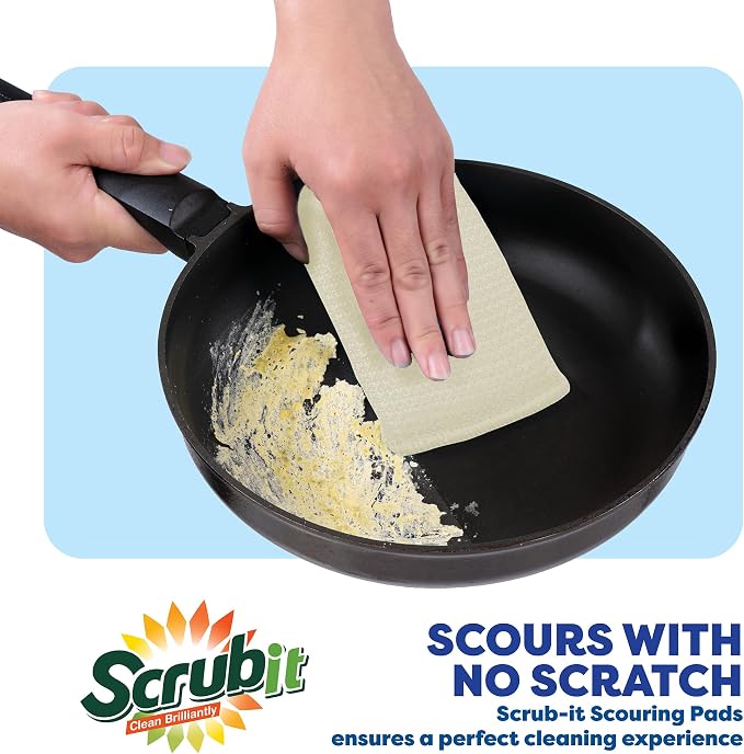 12 Pack Scrub Sponges Kitchen By SCRUBIT, Non-Scratch Cleaning Sponges - Image 5