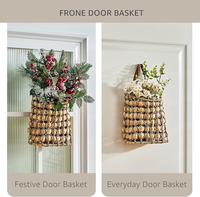 Wall Hanging Pocket Basket Portable Storage Basket Decorative Boho Mounted - Image 6