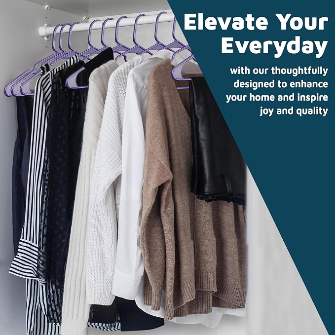 Plastic Clothes Hangers – Heavy Duty Hanger Set, - Image 3
