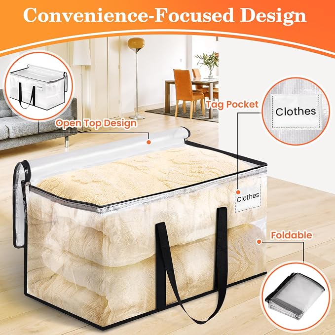 Moving Bags, Extra Large Heavy Duty Storage Bags, 4 Packs | Packing Bags - Image 4