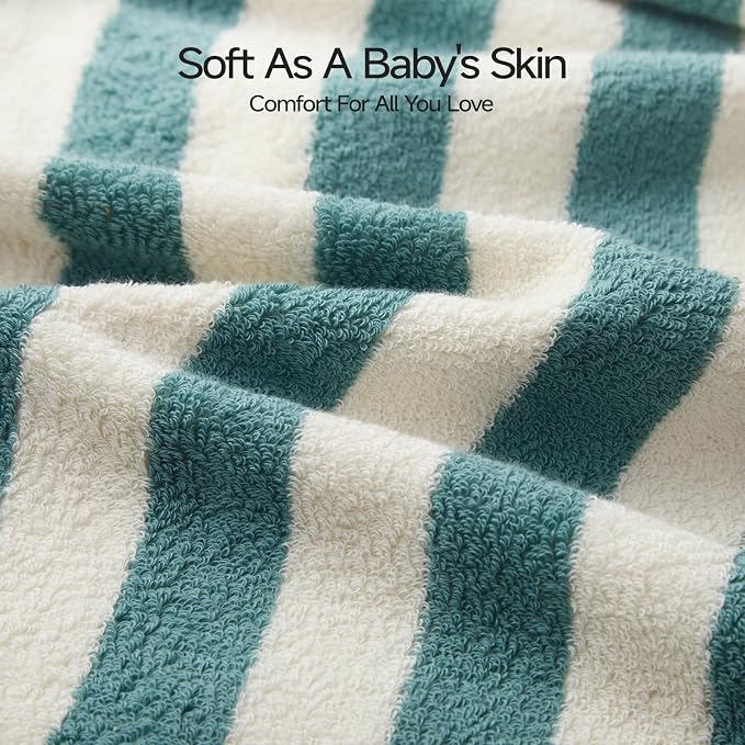 REDKISS Striped Hand Towels for Bathroom, Kitchen Decor, Guest Use, Ultra Soft - Image 6
