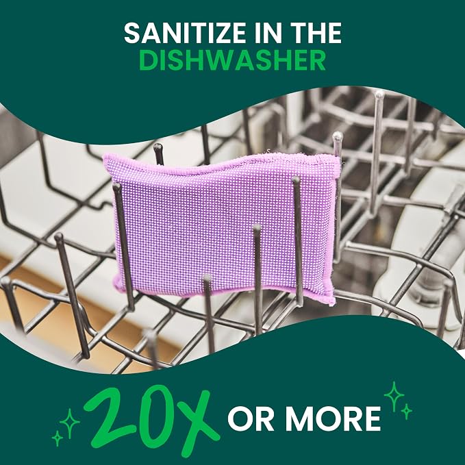 Scotch-Brite Clean & Rinse Non-Scratch Scrub Sponges – Dual-Sided Scrubber - Image 5