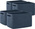 OIAHOMY 4 Pack Storage Baskets for Organizing 15L Cube Storage Bins Blue by MasterofSpaceOptimization
