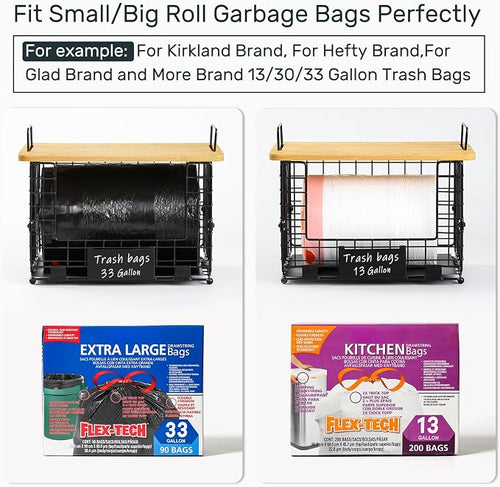 1 Pack Stackable Storage Trash Bag Baskets - Image 2