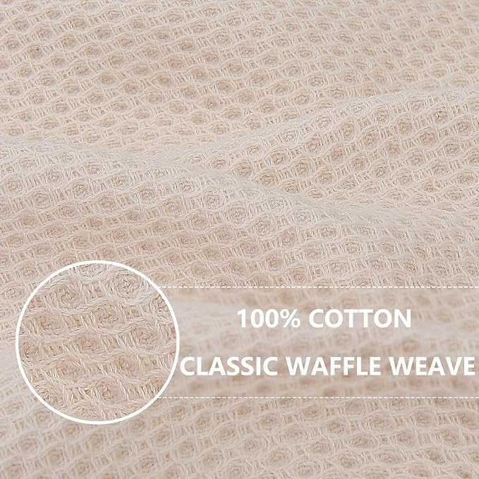 Homaxy 100% Cotton Waffle Weave Kitchen Dish Cloths 8-Pack, Ultra Soft - Image 2