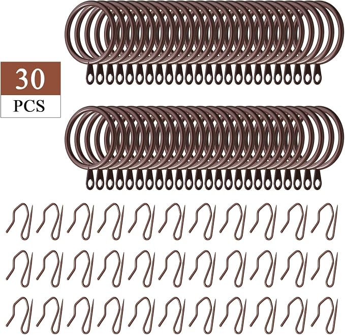 Hotop 30 Pcs Metal Curtain Rings - Image 3