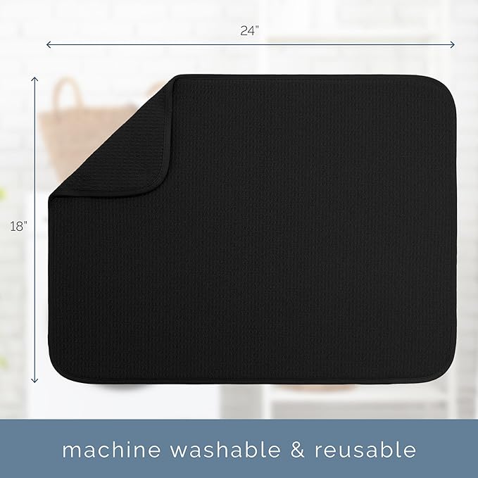 S&T INC. Dish Drying Mat, Extra Large Kitchen Counter Mat - Image 6
