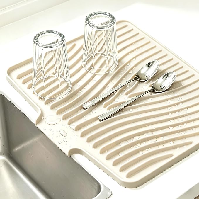 Silicone Dish Drying Mat, 15.7"*13"Dish Drying Pad, Kitchen Accessories by EBIGIC