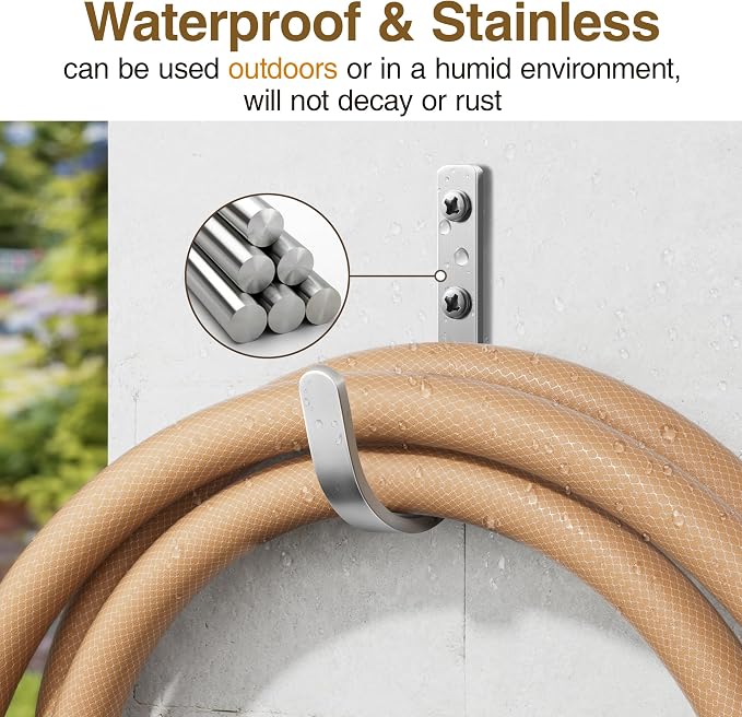 10-Pack 22LB Wall Hooks for Hanging Towel/Coat, Brushed Nickel | Screw in Metal - Image 5