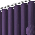Dynamene Extra Long Waffle Shower Curtain 256 GSM Fabric 72x96 Purple by Dynamene