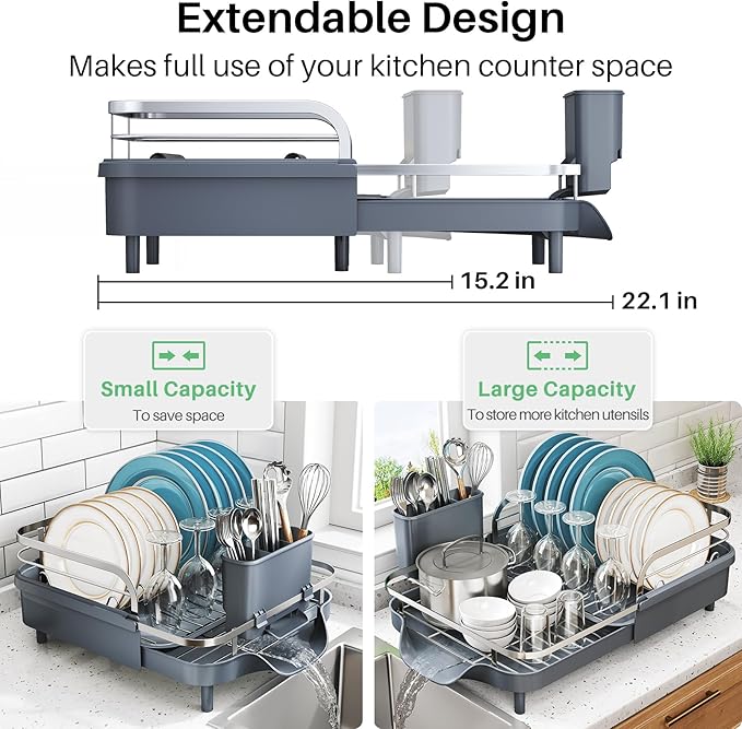 SNTD Expandable Dish Drying Rack - Image 2