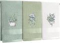 3 Pcs Eucalyptus Leaves Hand Towels by FuWeave