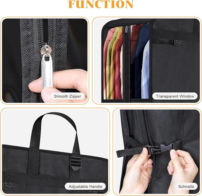 Univivi Garment Bag for Moving, Heavy Duty Suit Bag, 50 Inch, Non-woven Fabric - Image 3
