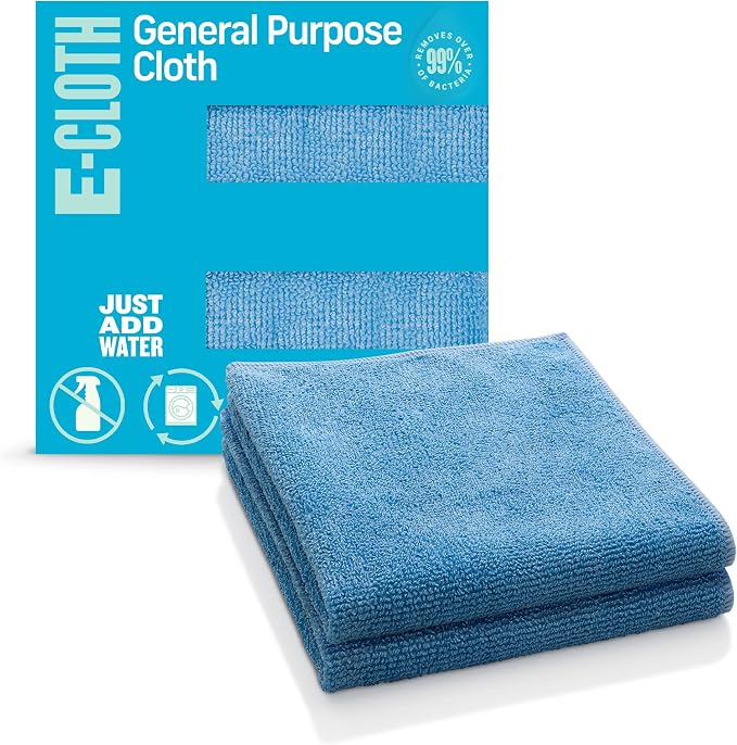 E-Cloth General Purpose Cleaning Cloth Kit, Reusable Cleaning Towel, 2 Pack by E-Cloth