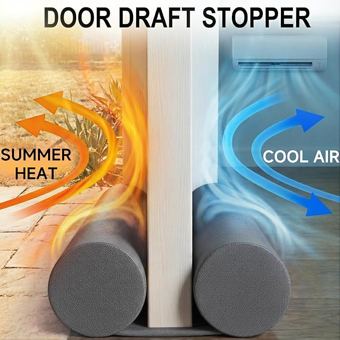 MAXTID 32" Gray Door Air Draft Stopper, Wind Blocker - Image 2