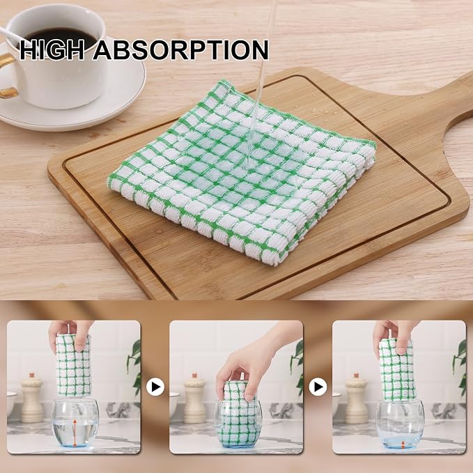 Kitinjoy Cotton 6 Pack Terry Kitchen Towels - Image 3