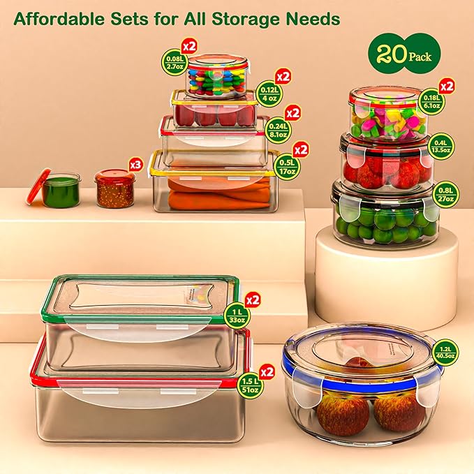 RockBerry 40 PCS Food Storage Containers - Image 2