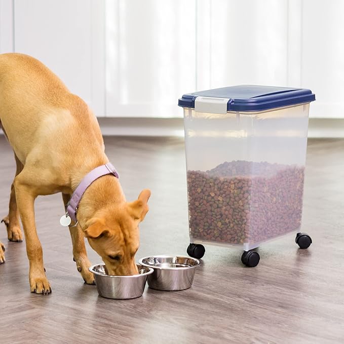 IRIS USA Dog Food Storage Container, Made in USA | Wheels - Image 2