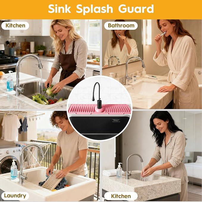 16" Silicone Faucet Mat for Kitchen Sink of The Lastest, Kitchen Sink Water - Image 8