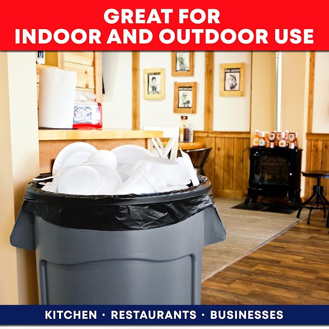 Tasker Contractor Garbage Bags 55 Gallon, 3 Mil Black Contractor Garbage Bag - Image 5