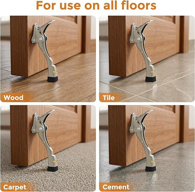 Gotega Door Stoppers, 4 Inch Kickdown Door Stop - Image 6