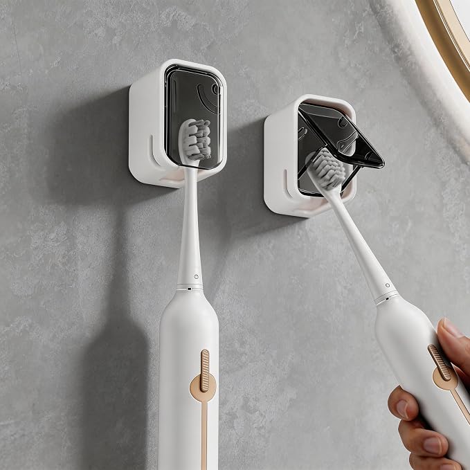4 Pack Adhesive Wall Mount Toothbrush Holder by Unknown