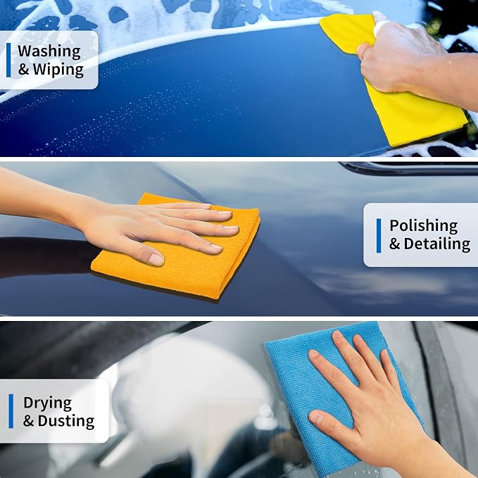 Microfiber Cleaning Cloth, 100 Pack Cleaning Rags Microfiber Towel Bulk - Image 2