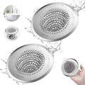 2 Pack Shower Drain Hair Catcher, 4.4" Anti-Clog Shower Drain Cover | by Wokdada