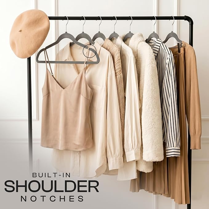 Utopia Home Velvet Hangers, 50 Pack | Luxury Non-Slip Slim Pant & Coat Hangers - Image 8