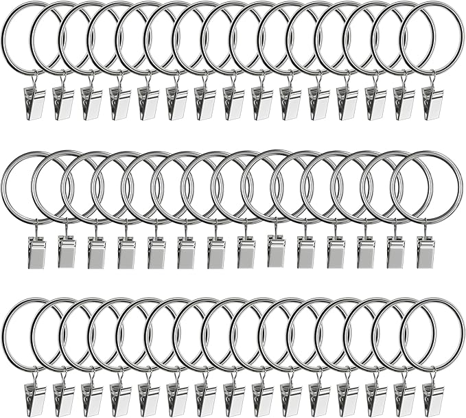 Lansian 44 Pack Curtain Rings by Lansian