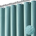 Dynamene Extra Long Waffle Shower Curtain 256 GSM 72"x96" Teal/Turquoise by Dynamene