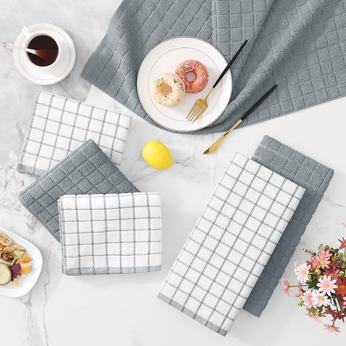 Homaxy Large Premium Cotton Kitchen Towels 16"x 28", 12 Pack - Image 9