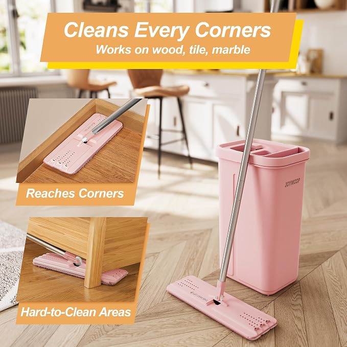 JOYMOOP Pink Mop and Bucket - Image 3