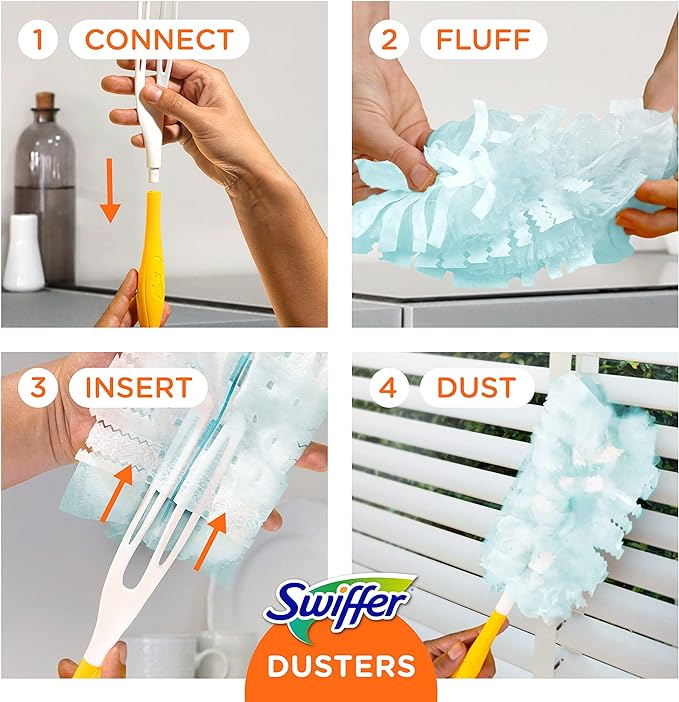 Swiffer Dusters Starter Kit, Kit Includes 1 Handle and 5 Dusters - Image 7