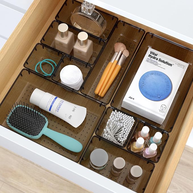 23 PCS Plastic Drawer Organizers Set, 4 Size Desk Drawer Organizer Trays | 4 - Image 5