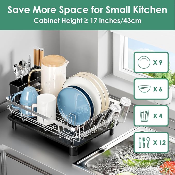 MOUKABAL Stainless Steel Dish Drying Rack - Image 7