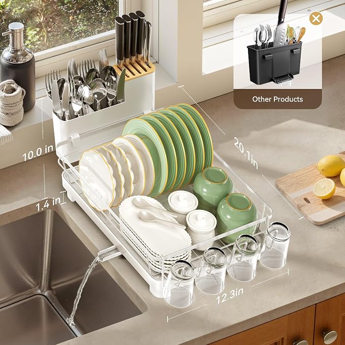 Runnatal Dish Drying Rack with Drainboard - Image 2