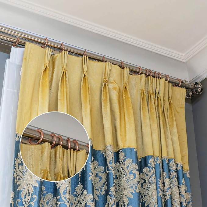 Hotop 60 Pcs 1.26 Inch Curtain Ring and 60 Pcs Pin Hook, Bronze | Metal - Image 5