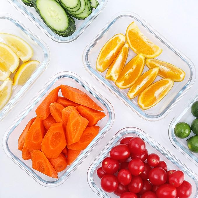 M MCIRCO 10 Pack, 22 oz Glass Food Storage Containers - Image 2