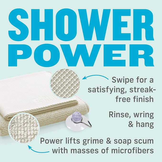 E-Cloth Shower Cleaning Cloth Kit, Reusable Towels - Image 5