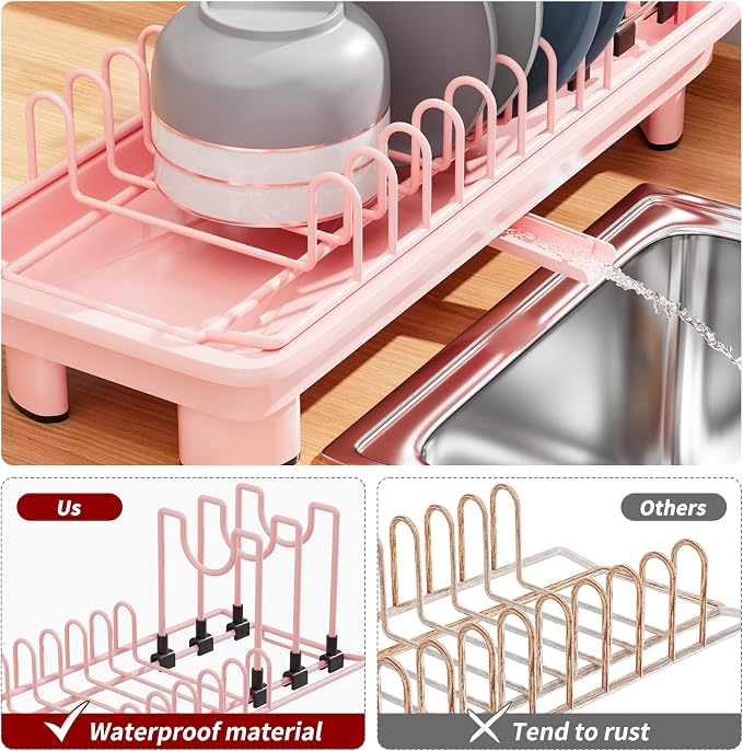 Small Dish Drying Rack, Stainless Steel - Image 5