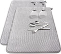 2 Pack Microfiber Dish Drying Mat, 24 x 17 inch, Super Absorbent, Drying Pad by Baaxxango