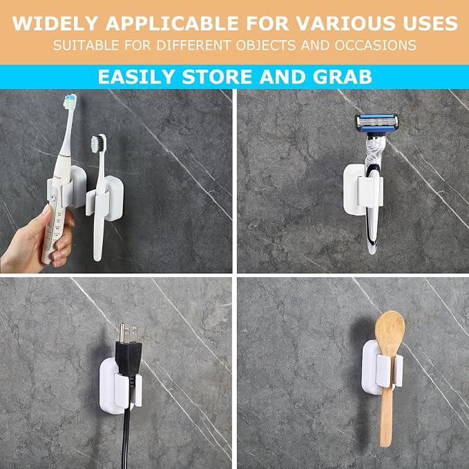 2PCS Wall Mounted Electric Toothbrush Holder, Adhesive & Waterproof Holder | - Image 7