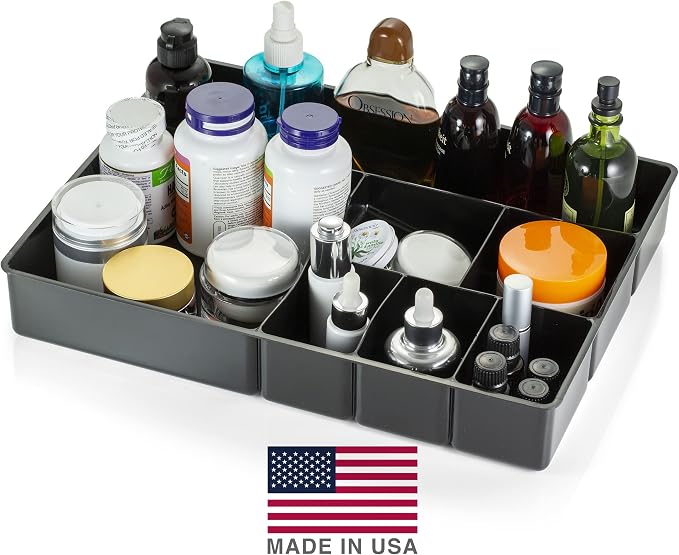 Officemate Deep Drawer Organizer Tray, 8 Compartments, 2 1/4"H x 15 1/8"W x 11 - Image 4