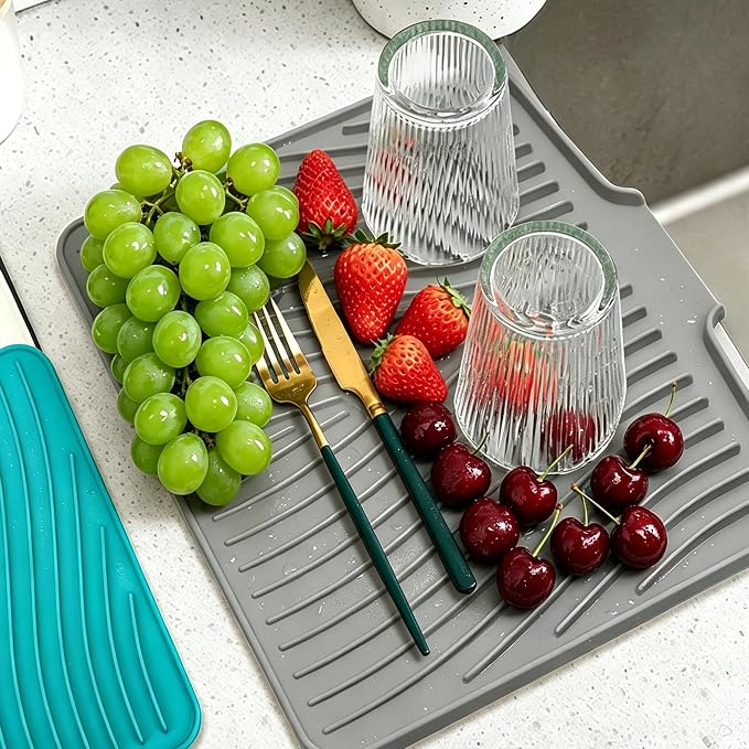 Silicone Dish Drying Mat, 15.7"*13"Dish Drying Pad, Kitchen Accessories - Image 4