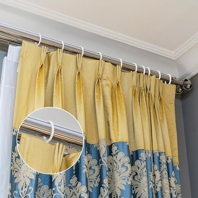 Hotop 60 Pcs 0.98 Inch Curtain Ring and 60 Pcs Pin Hook, 0.98/1.26/1.5/1.65 - Image 4