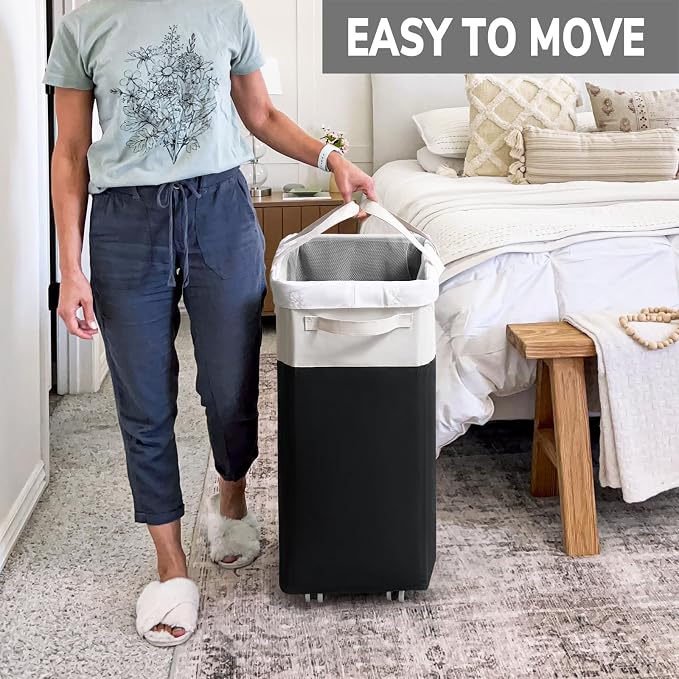 Goodpick 2-Pack Rolling Laundry Basket - Image 6
