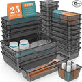 25 PCS Drawer Organizer Set, 5 Size Bathroom and kitchen organizer Trays | by StorMiracle