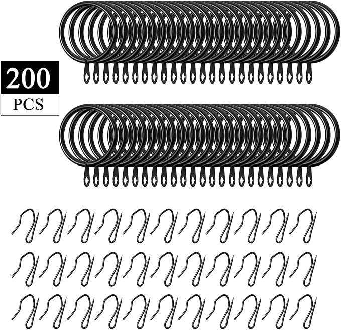 Qunclay 100 Set 1.26 Inch Metal Curtain Rings - Image 3
