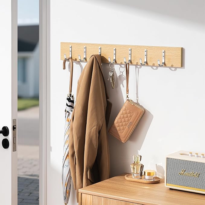 10-Pack 22LB Wall Hooks for Hanging Towel/Coat, Brushed Nickel | Screw in Metal - Image 6